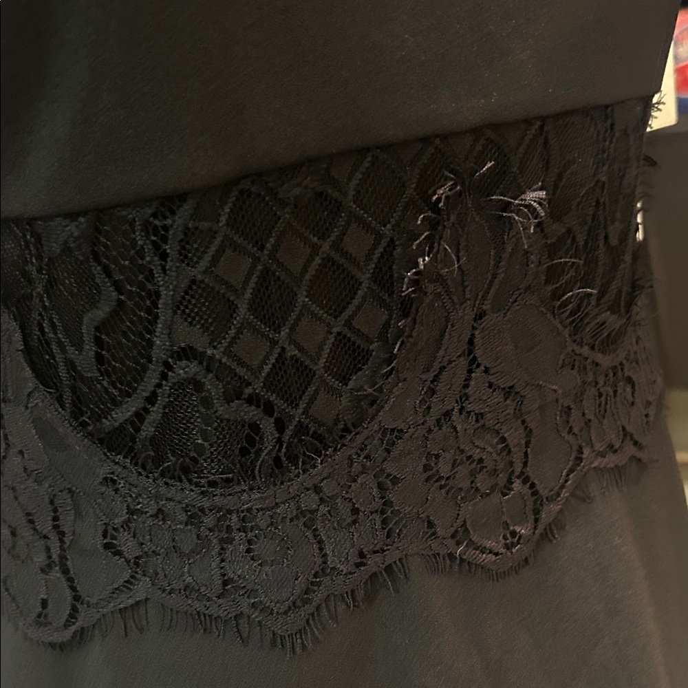 Jessica Simpson Little Black Lace Dress with gold neckline NEW - Picture 5 of 13